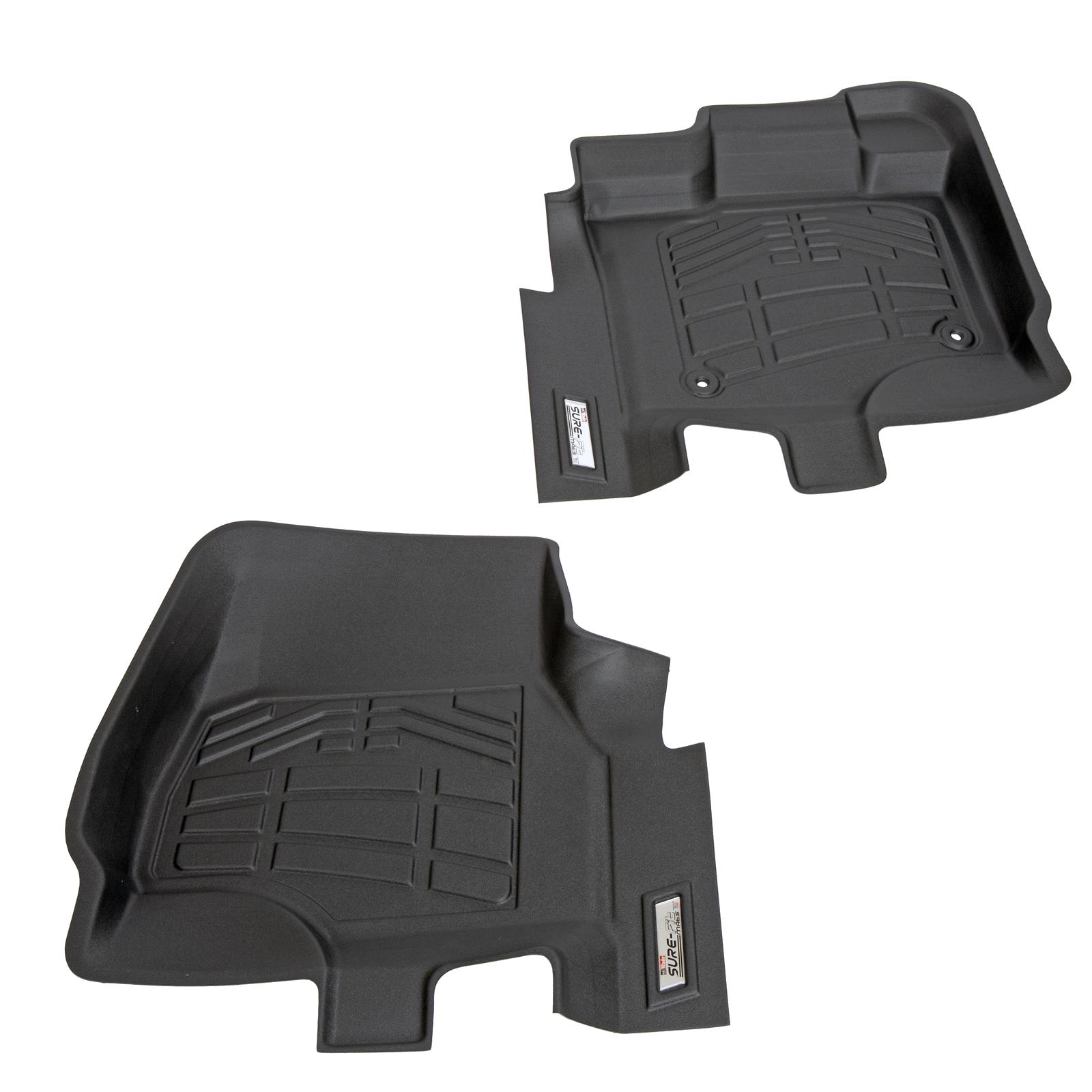Westin Sure-Fit Floor Liners 72-110069 Mats, Sure-Fit, Front, Black, Rubberized/Thermoplastic, Ford, Truck, Pair