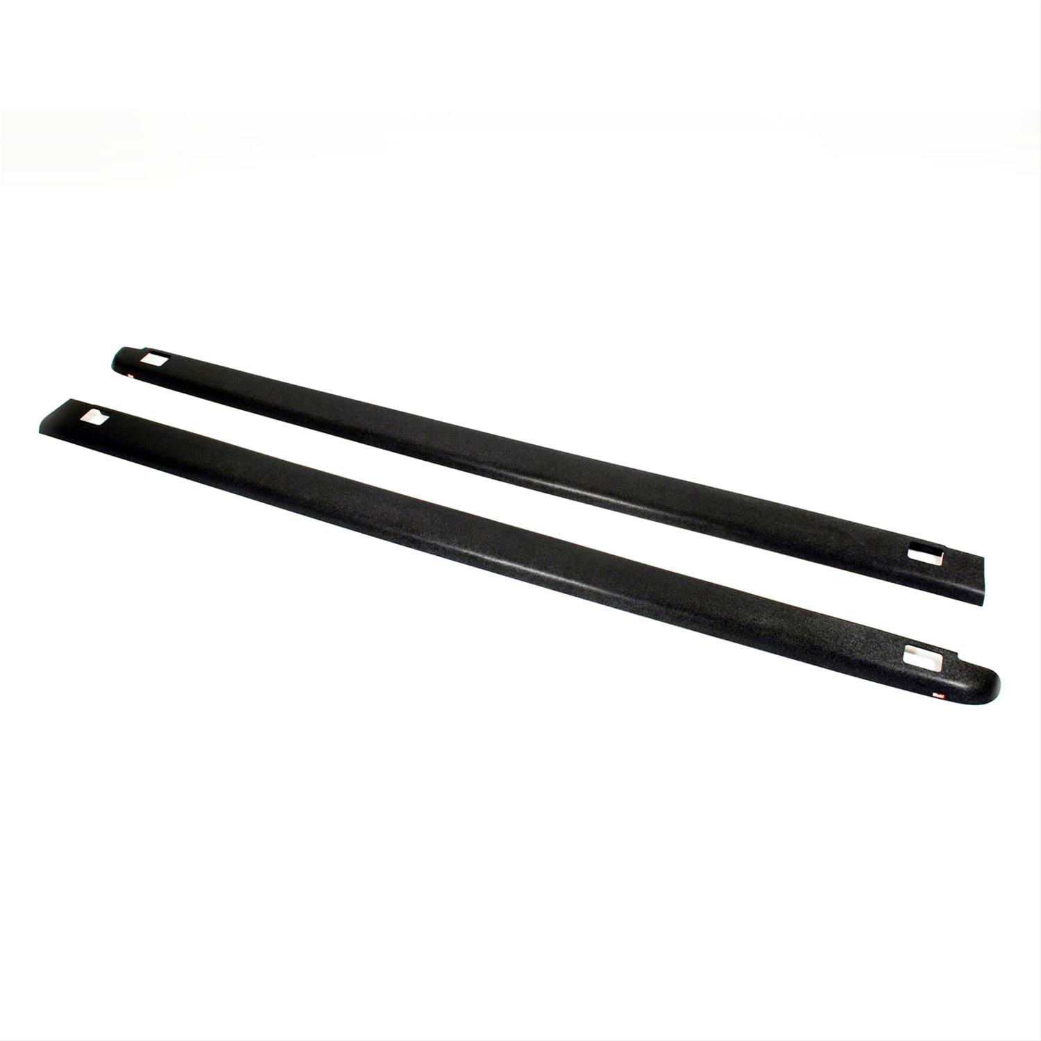 Westin Bed Rail Caps 72-41147 Caps, Smooth Style, Plastic, Black, GMC, Pair