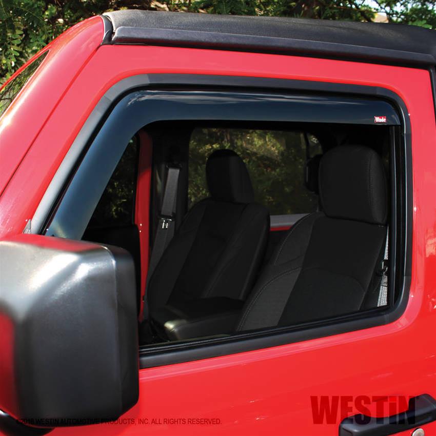 Westin 2018-2019 Jeep Wrangler JL In-Channel Wind Deflector 2pc - Smoke thumbnail 2