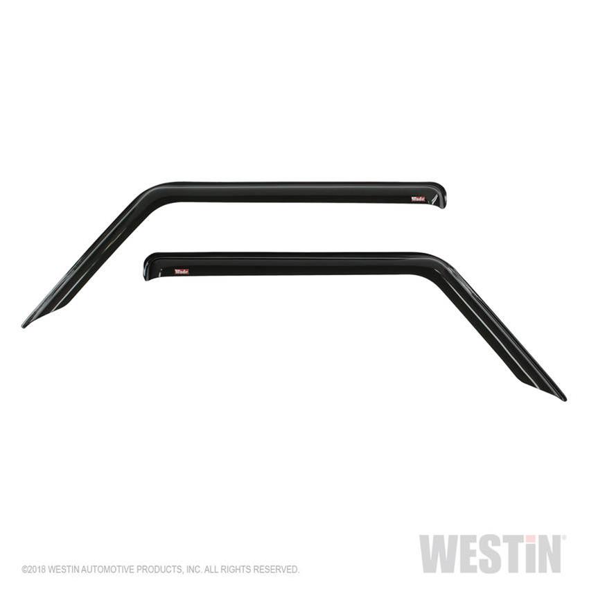 Westin 2018-2019 Jeep Wrangler JL Wade Slim Wind Deflector 2pc - Smoke thumbnail 3