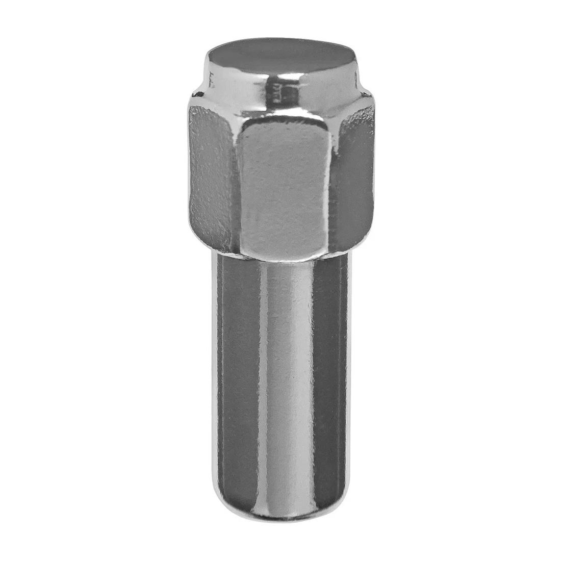 Kit Dadi Ruota Cromati 12mm X 38mm Per Cerchi Da 6 Asole - 24 Pezzi Con Chiave E Valvole