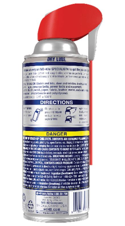 WD-40 300059 WD-40 Specialist Dry Lube PTFE Spray | Summit Racing