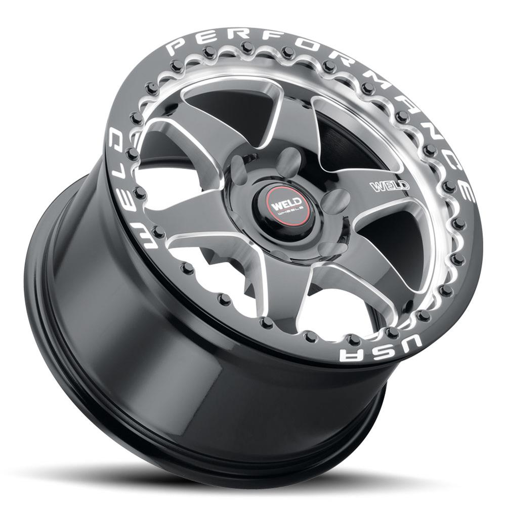 Weld Performance Ventura 6 Beadlock Gloss Black Wheels | Summit Racing