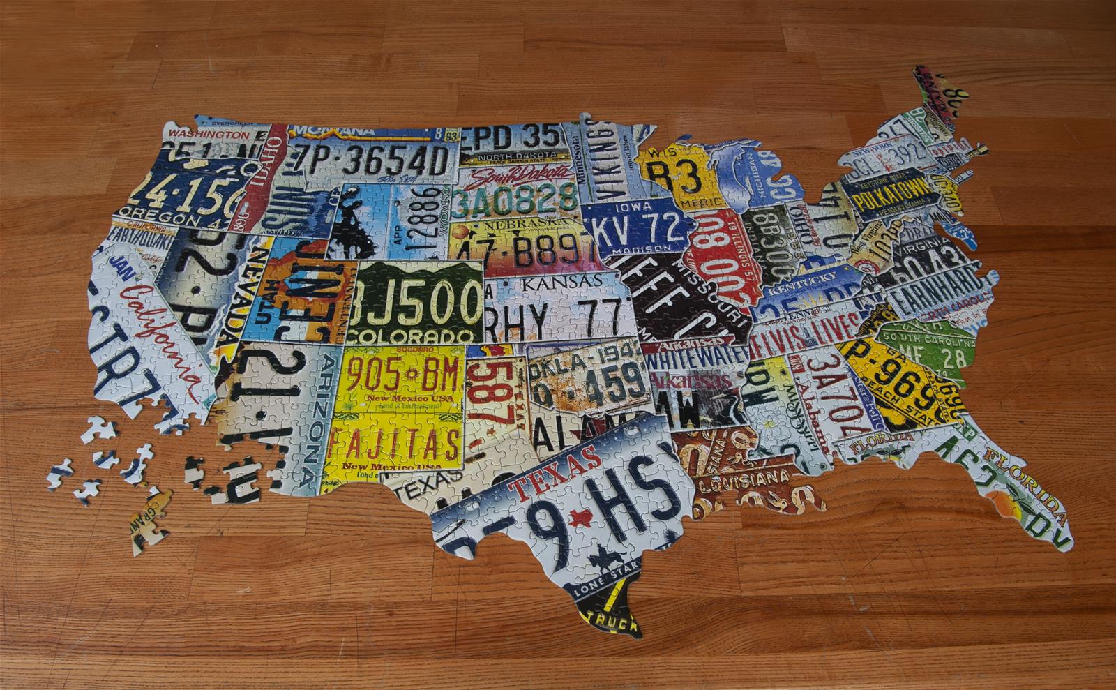 Summit Gifts 507000 USA License Plate Map Puzzles | Summit Racing
