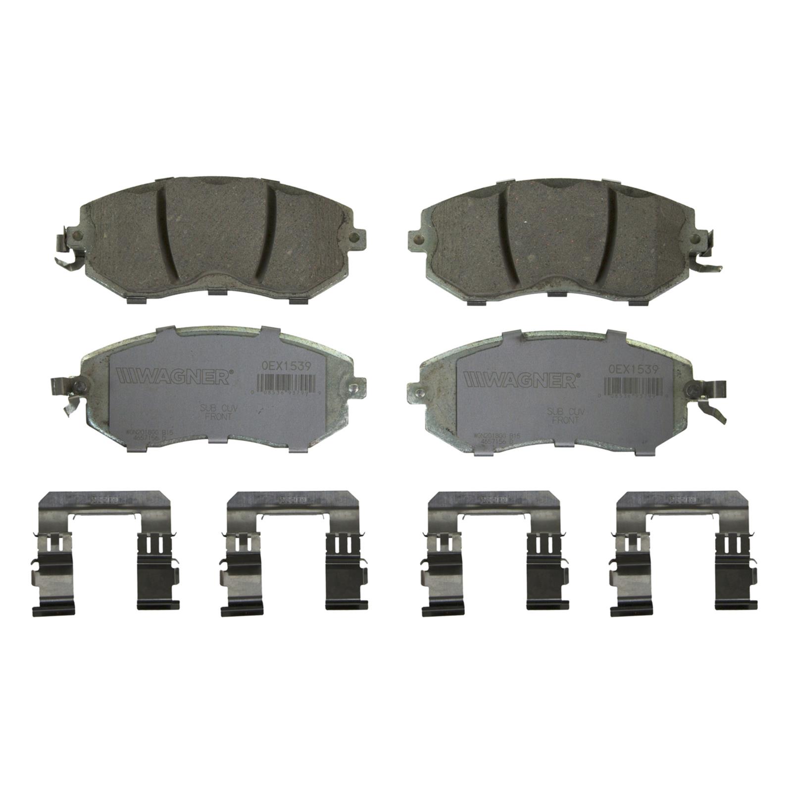 Wagner OEX1539 Pastiglie Freno A Disco In Ceramica Low-Copper Per Auto, SUV E Pickup - Prestazioni Di Arresto Superiori