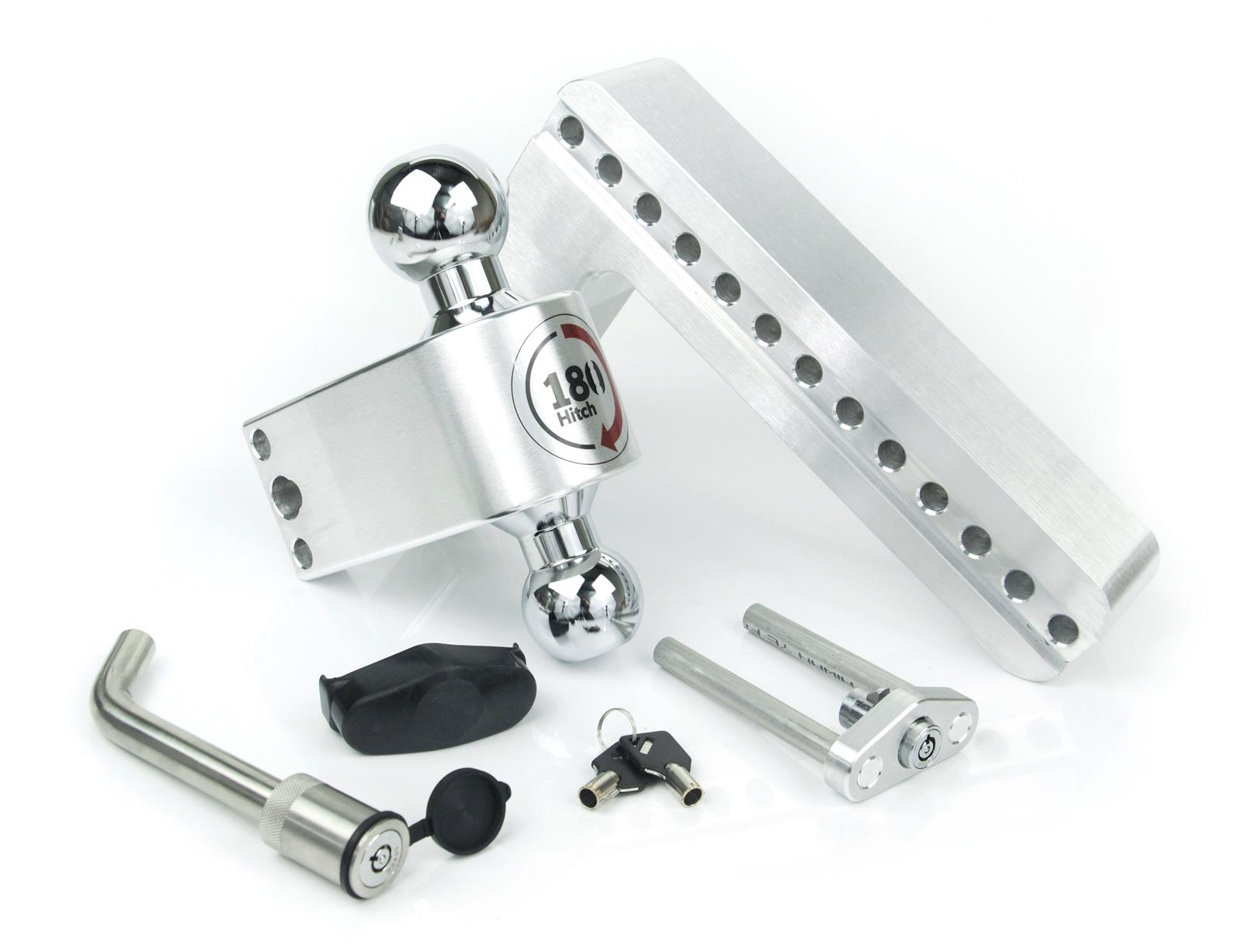 Weigh Safe 180 Hitch 10in Drop Hitch & 2in Shank (10K/12.5K GTWR) w/WS05 - Aluminum