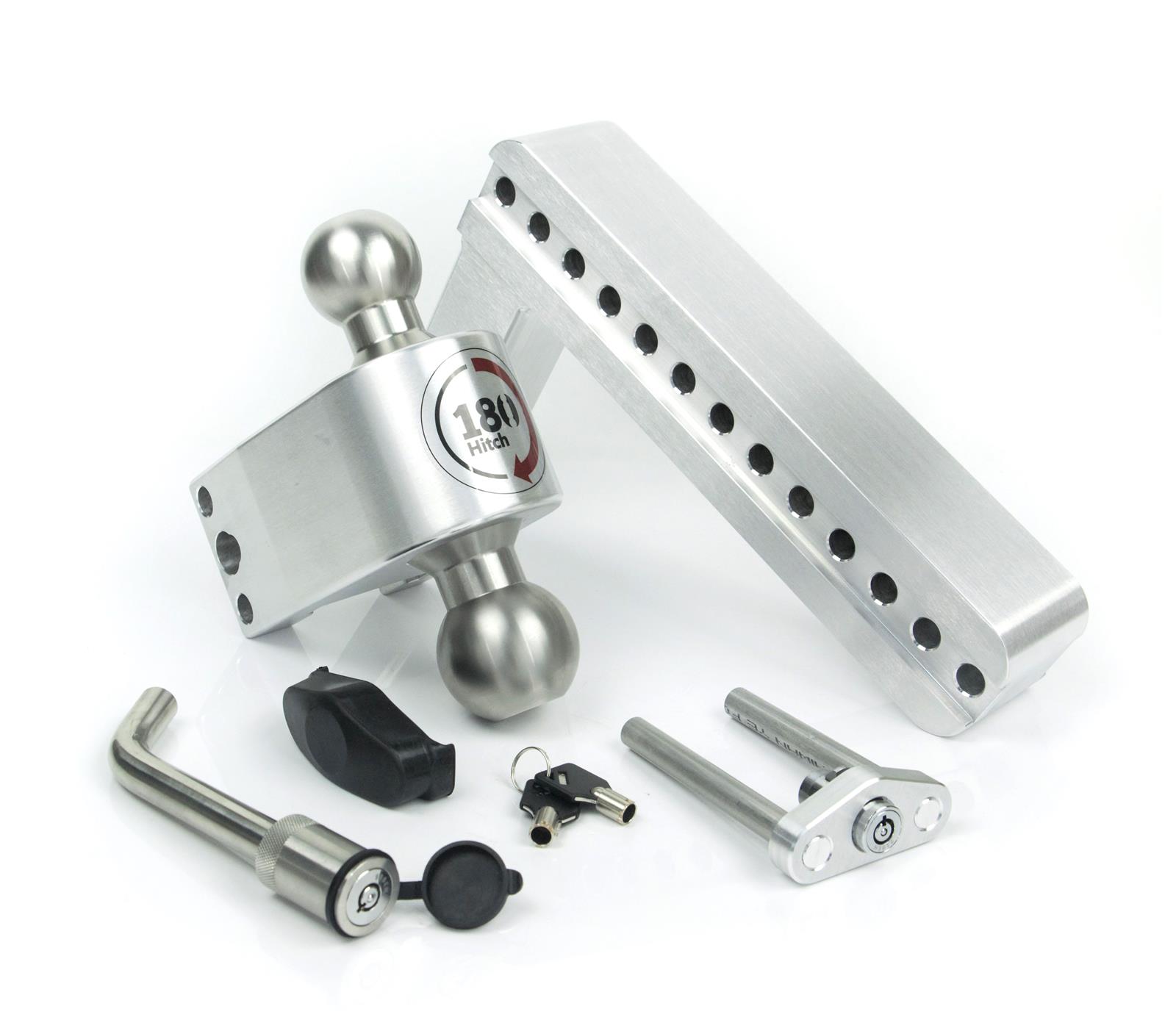 Weigh Safe 180 Hitch 10in Drop Hitch & 2in Shank (10K/12.5K GTWR) w/WS05 - Aluminum
