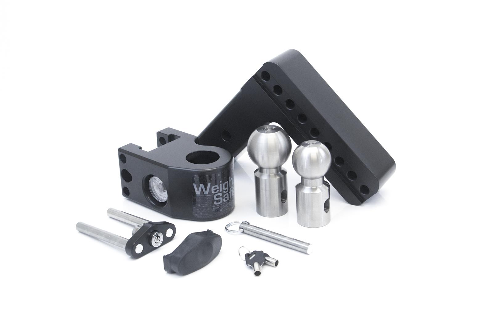 Weigh Safe 6in Drop Hitch w/Built-in Scale & 2.5in Shank (8K/18.5K GTWR) w/WS05 - Black Cerakote thumbnail 2