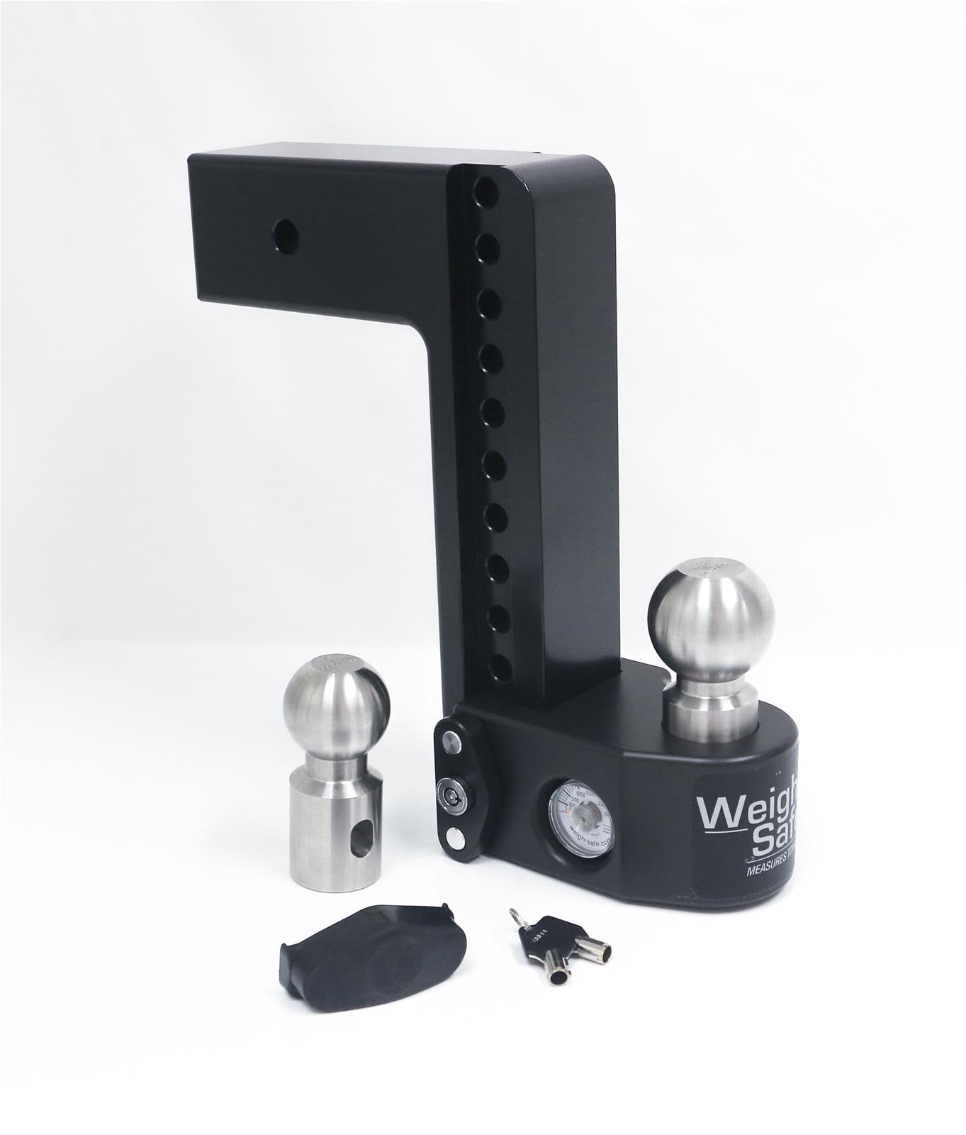 Weigh Safe 10in Drop Hitch w/Built-in Scale & 3in Shank (8K/21K GTWR) w/WS05 - Black Cerakote thumbnail 2