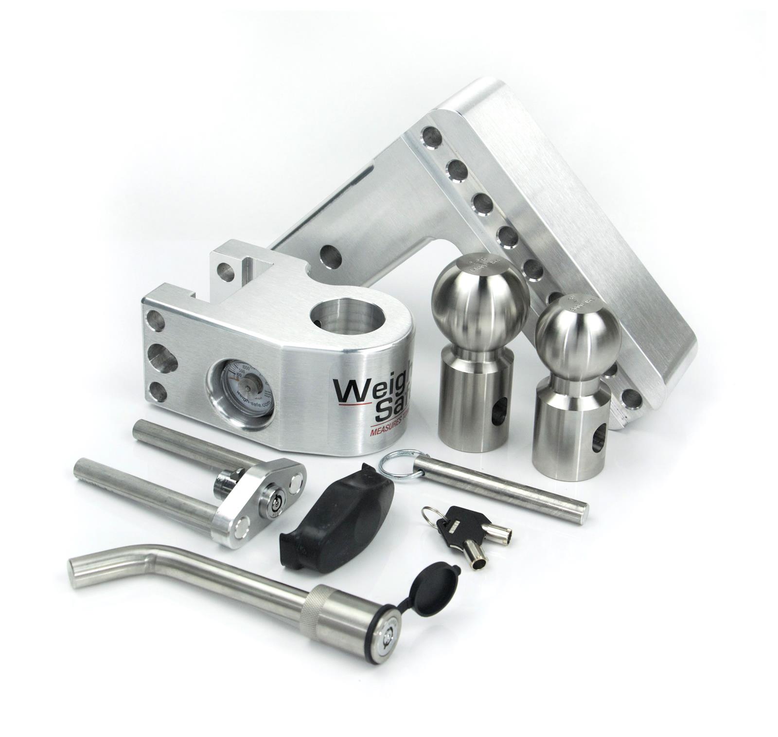 Weigh Safe 6in Drop Hitch w/Built-in Scale & 2.5in Shank (10K/18.5K GTWR) w/WS05 - Aluminum thumbnail 2