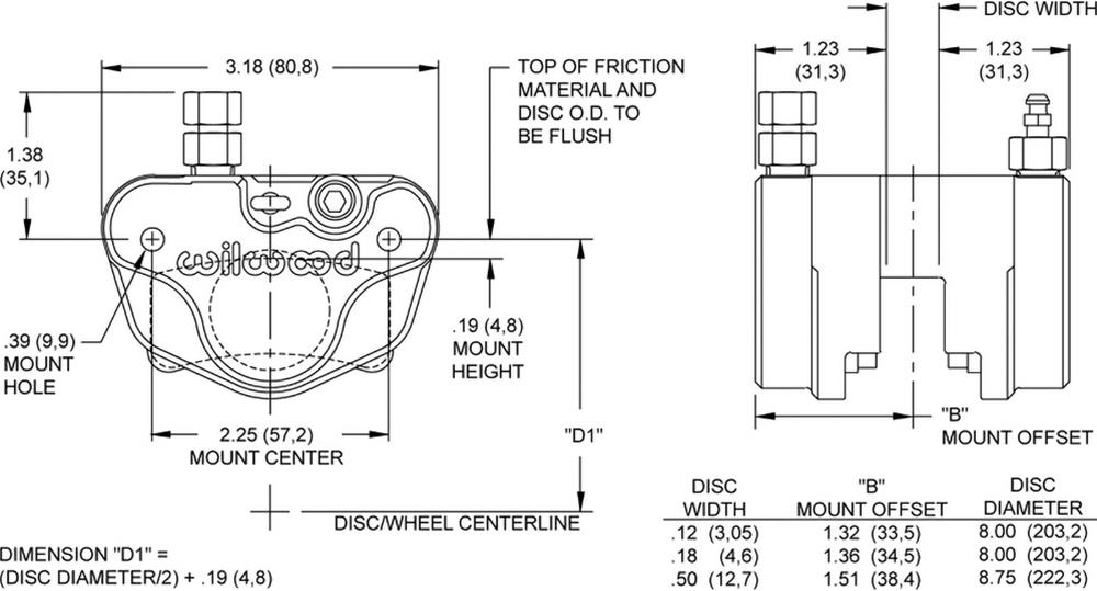 Wilwood Disc Brakes 120-5750 Wilwood Billet Go-Kart Calipers