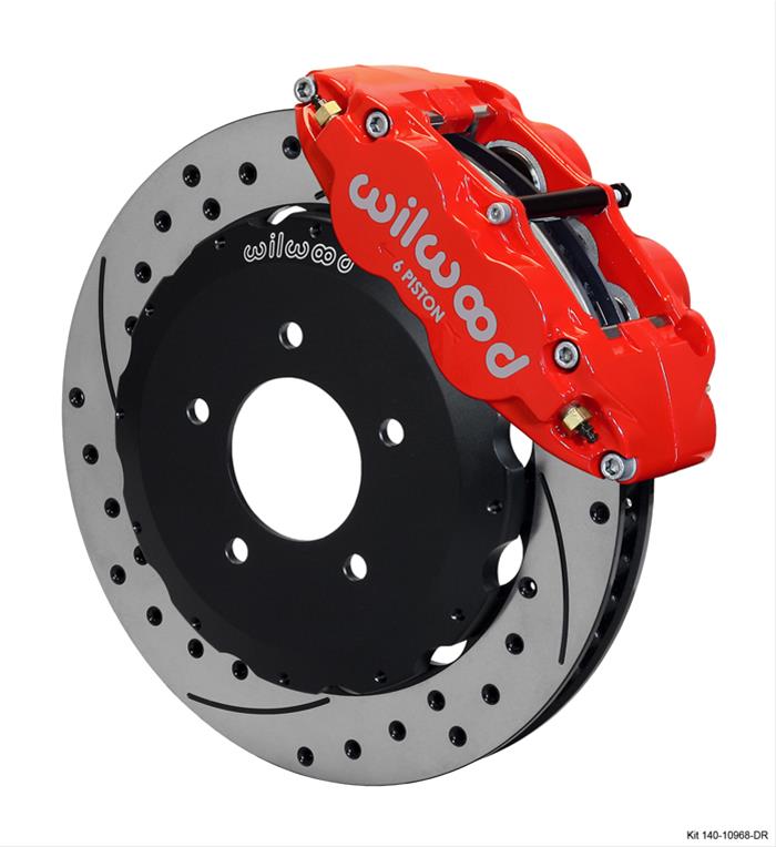 Wilwood Narrow Superlite 6R Front Hat Kit 13.06in Drill Red Backdraft Cobra (BMW E36 Based) thumbnail 2