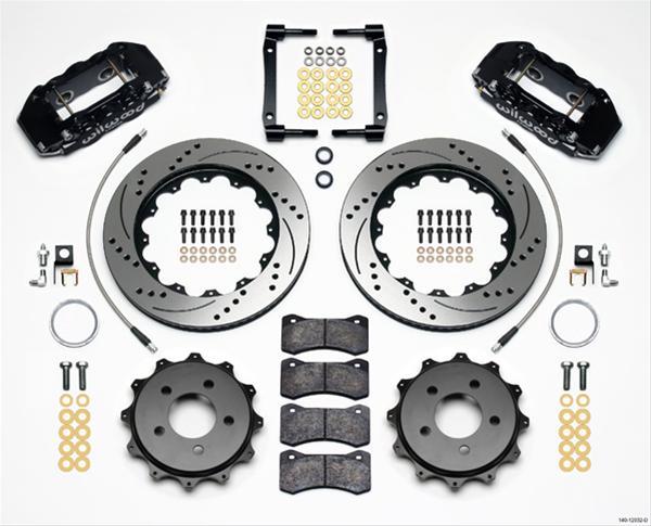 Wilwood AERO4 Big Brake Rear Kits 140-12932-D W4A, 14.25x1.10 SRP DRILLED ROTOR, W/ LINES thumbnail 3