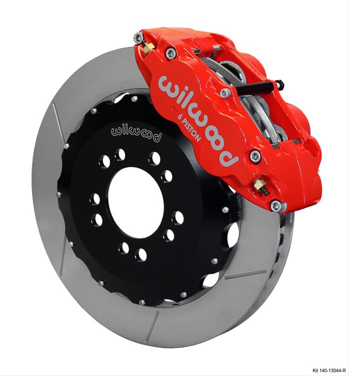 Wilwood Narrow Superlite 6R Front Hat Kit 14.00in Red 2008-up Hyundai Genesis Coupe w/Lines thumbnail 2