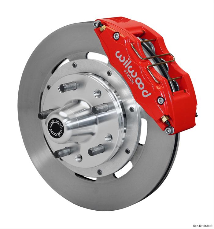 Wilwood Dynapro Dust-Boot P/S Park Brake Kit Red Small Ford 2.66in Offset