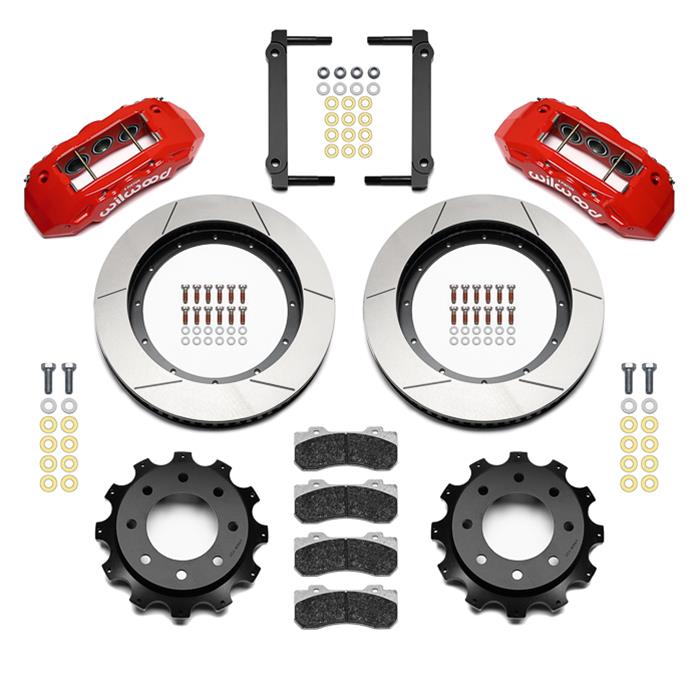 Wilwood TX6R Rear Kit 16.00in Red 1999-2010 GM H2 / 2500 4.63 Cntr thumbnail 3