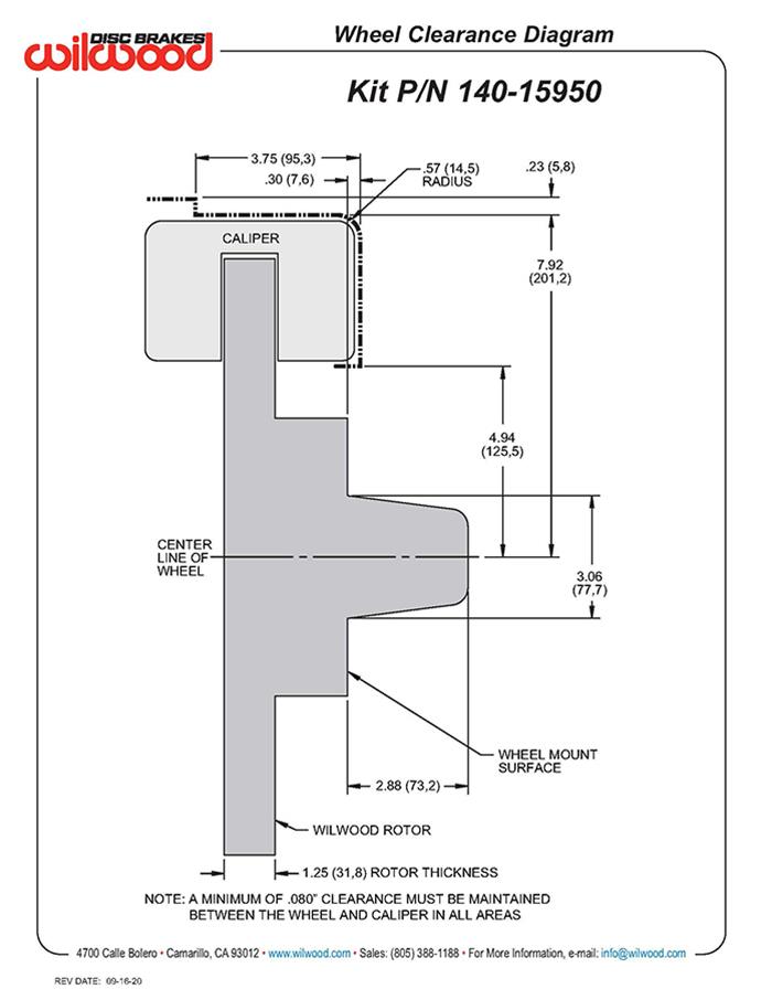 Wilwood 88-98 GMC Truck C1500/C2500 Narrow Superlight 6R Front Truck Kit 14.00in - Red thumbnail 3