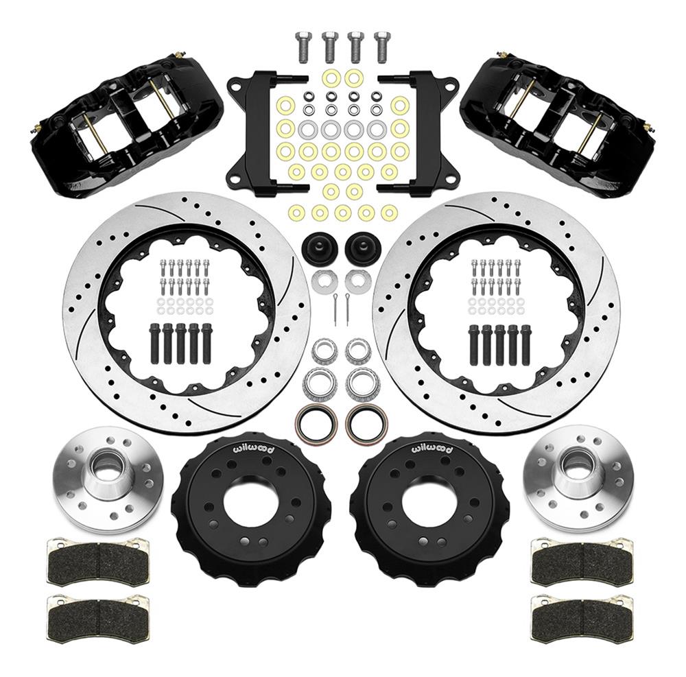 Wilwood AERO6 Big Brake Front Kits 140-15951-D Disc Brakes, Aero6 Brake, Front, Rotors, Crossed Drilled/Slotted, 6-piston Calipers, Black, Chevy, GMC, Kit thumbnail 2