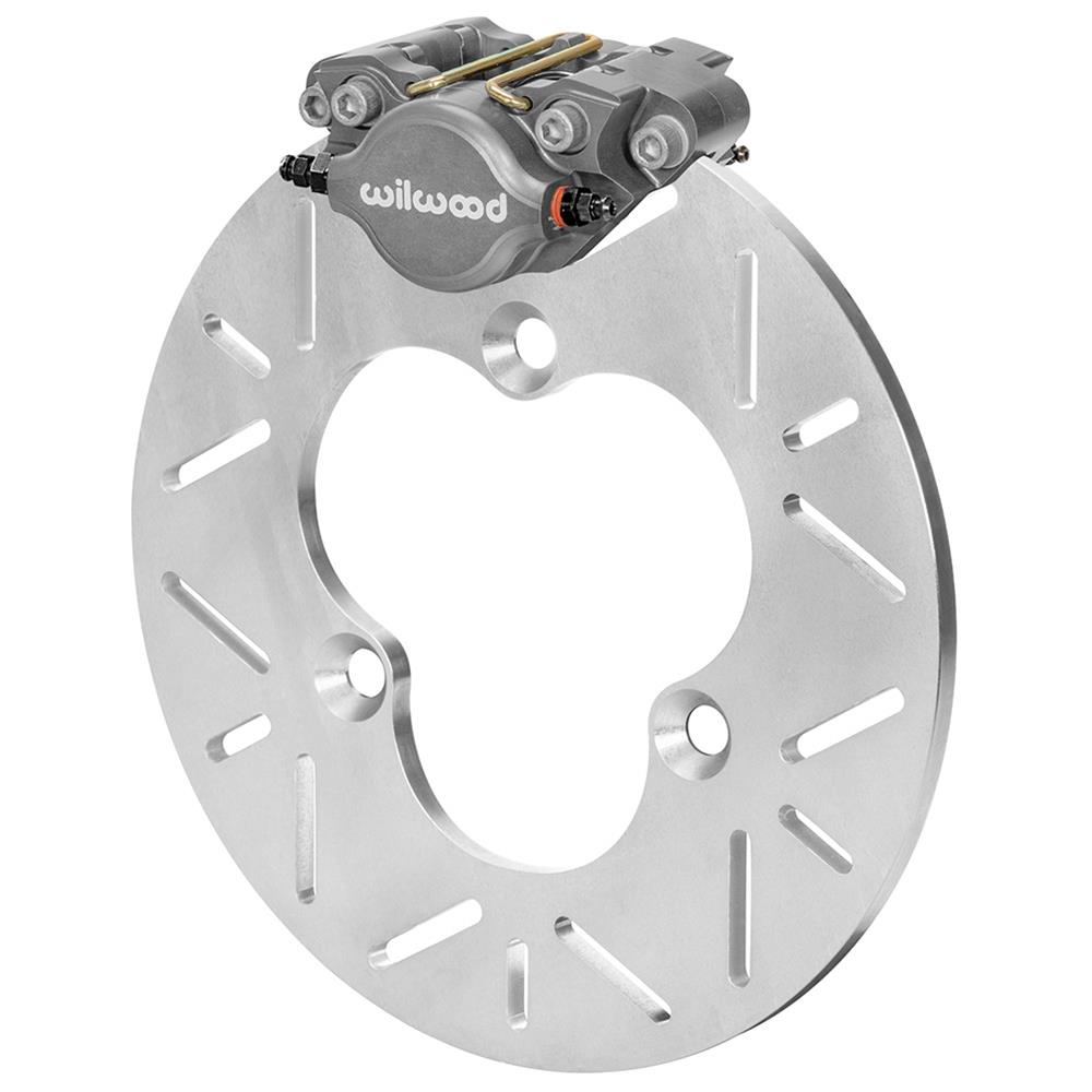 Wilwood DynaPro Single Left Front Brake Kits 140-16615 Disc Kit, Kit, Slotted Surface Rotor, Gray/Silver Caliper, Pads, Fits Sprint and Midget Car Hub, Kit thumbnail 2