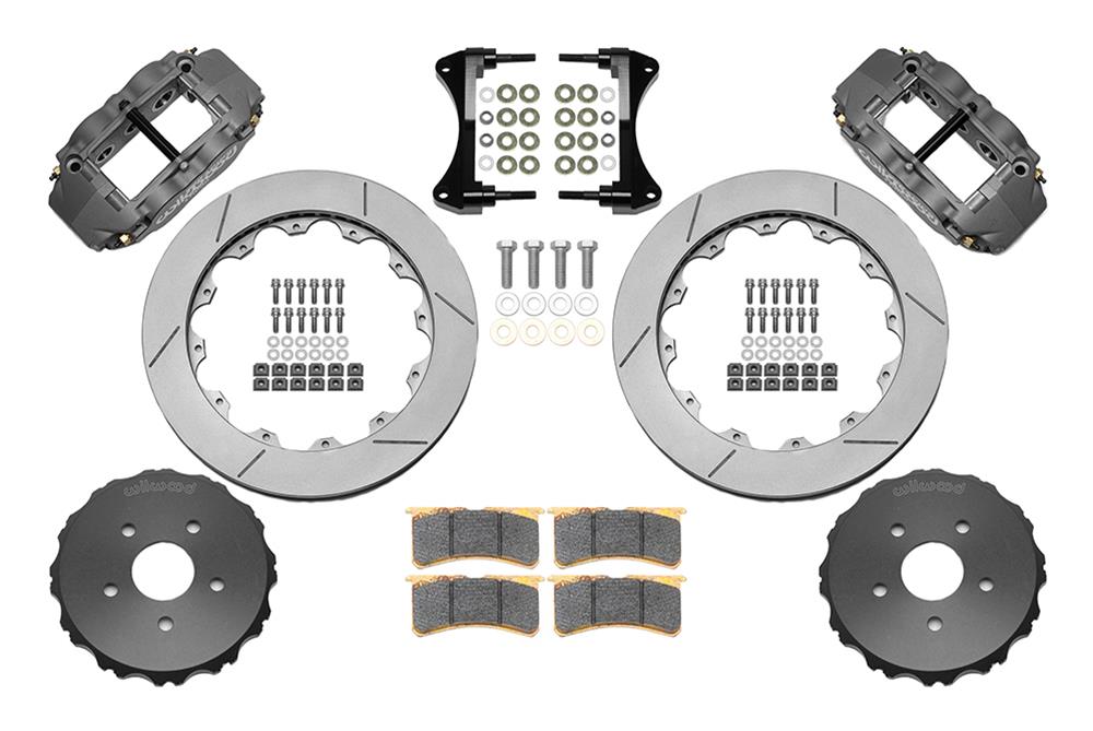 Wilwood 13-24 Honda Civic Superlite/ST 6 Piston Street Kit w/ 327mm x 28mm Slotted Rotor - Hard Ano thumbnail 2