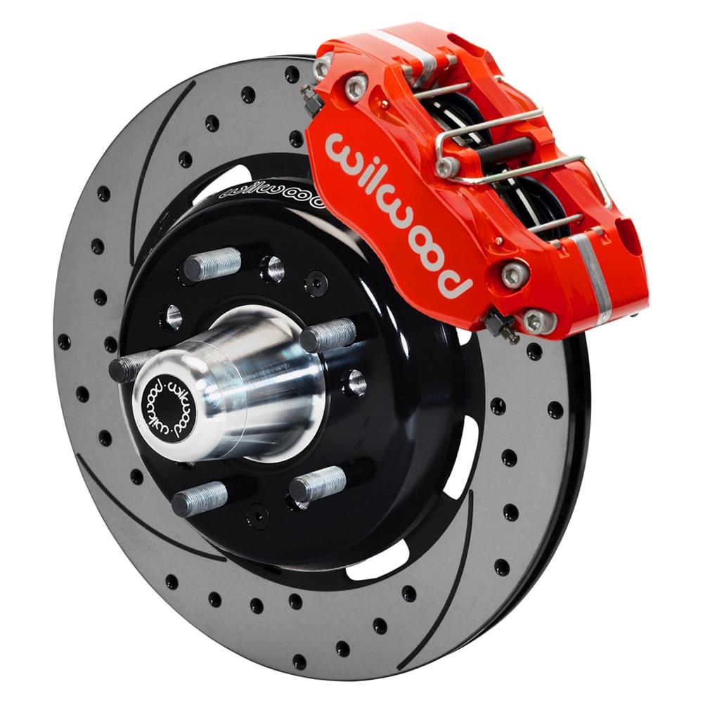 Wilwood 140-15198-R Wilwood Dynapro 6 Front Hub Kit 12.19in Red 65-72 CDP C Body -Drum main image 0