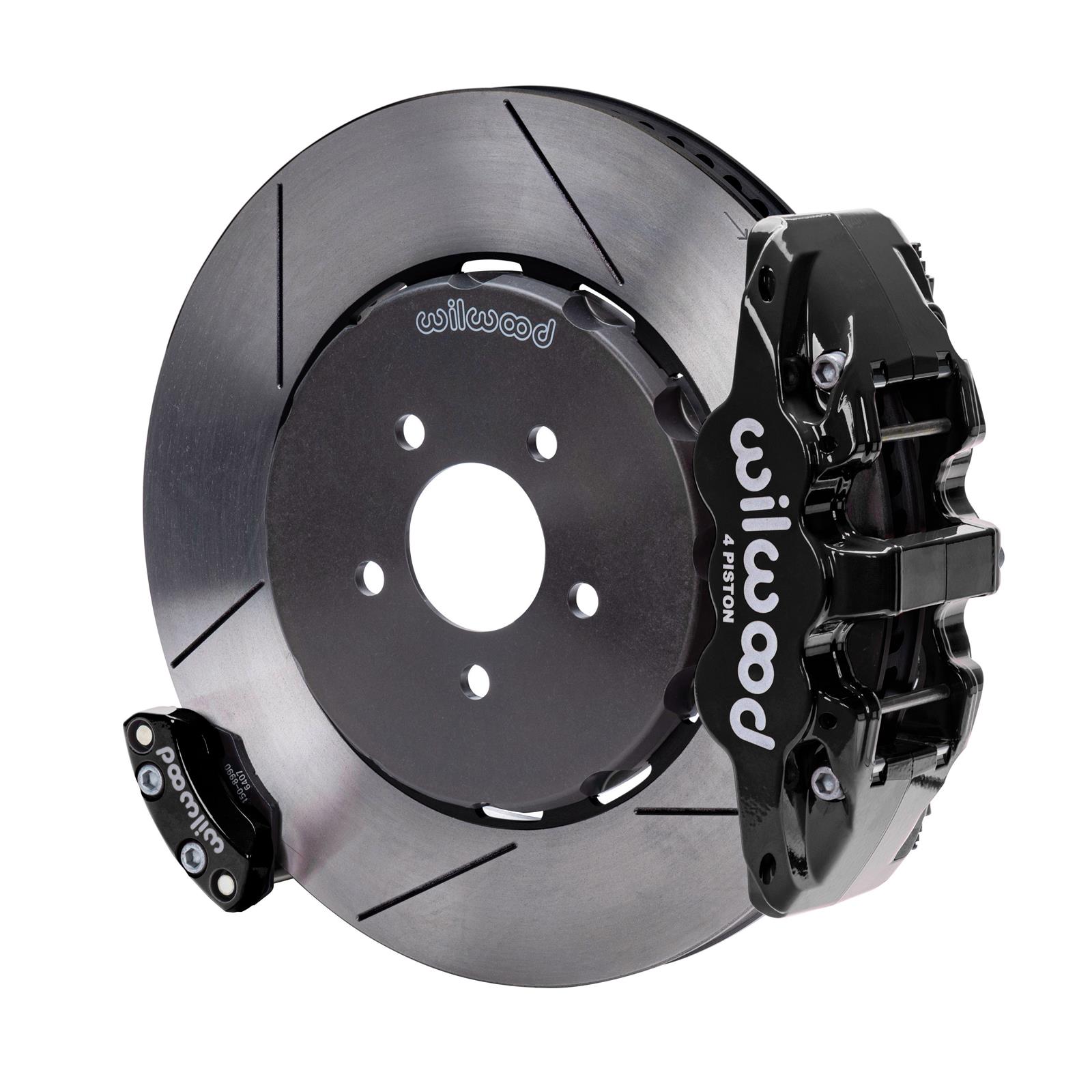 Wilwood 20-23 Chevy Corvette C8 Aero4 Black Rear Big Brake Kit - Slotted thumbnail 2