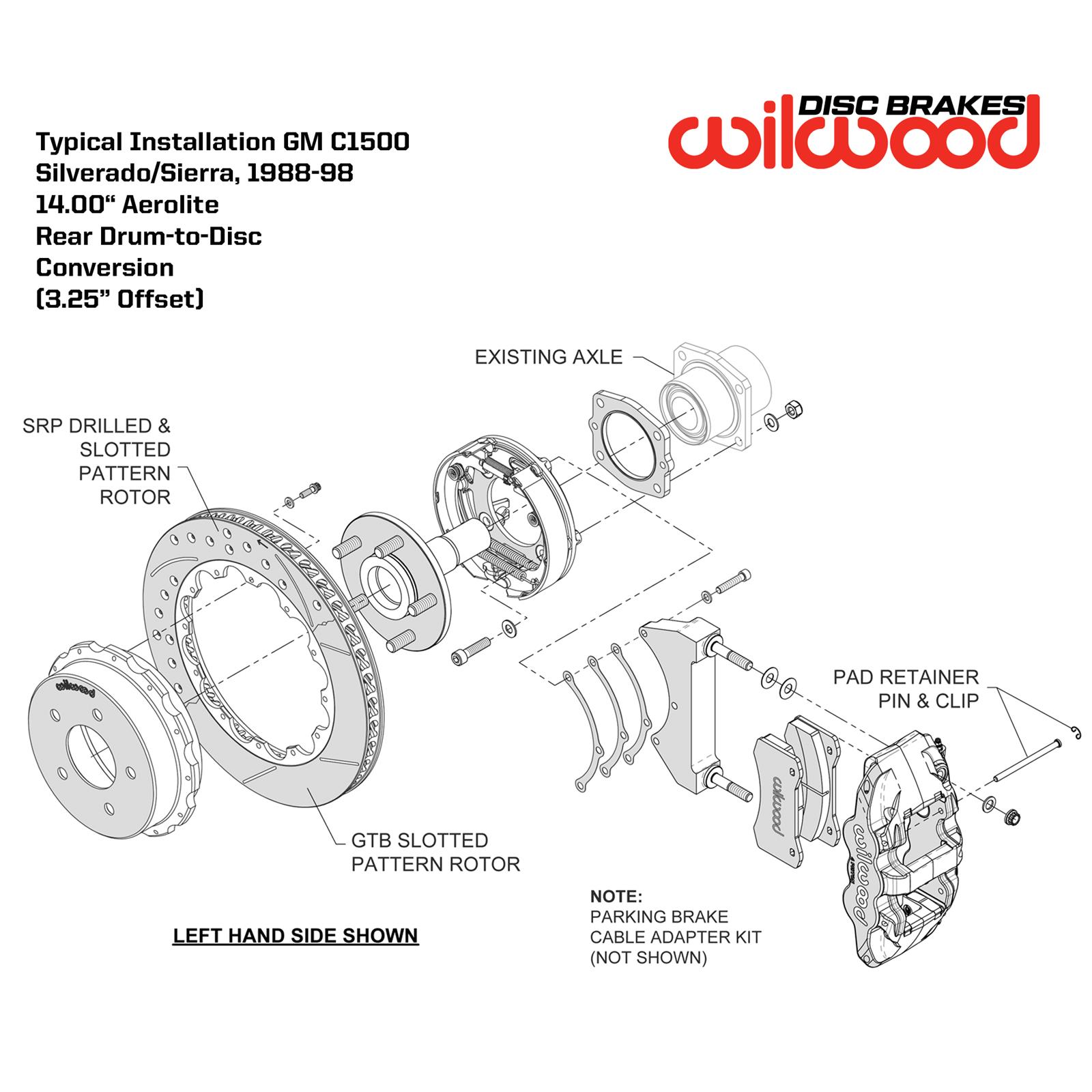 Wilwood Disc Brakes 140-17673-DR Wilwood AERO4 Big Brake Rear Parking ...