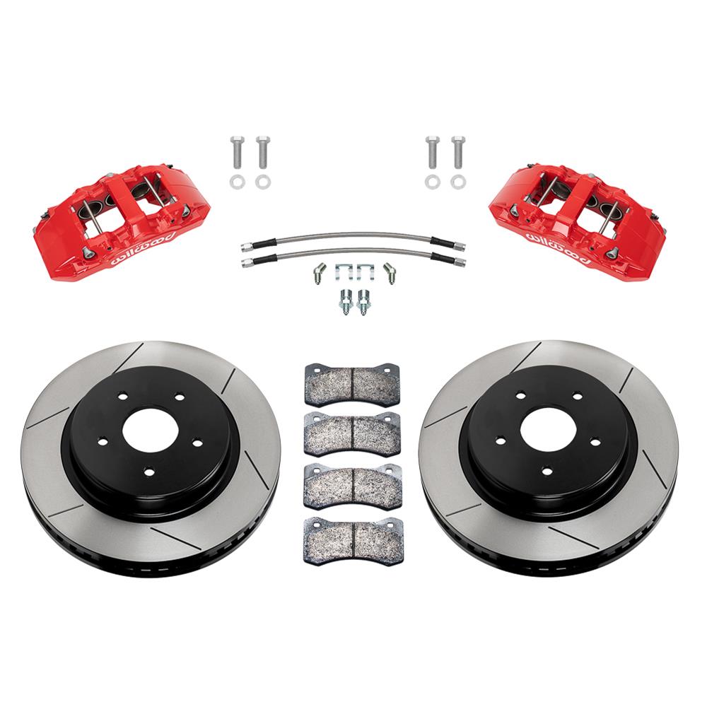 Wilwood 13-18 Dodge Ram 1500 Aero6 DM Front Brake Kit w/ Lines - Red thumbnail 2