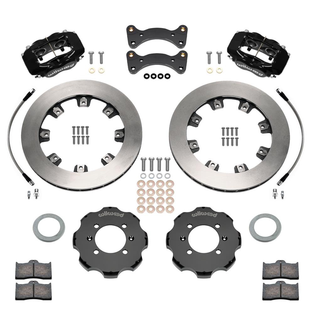 Wilwood Forged Dynalite Front Hat Kit 11.75in Black Rotor 90-05 Miata
