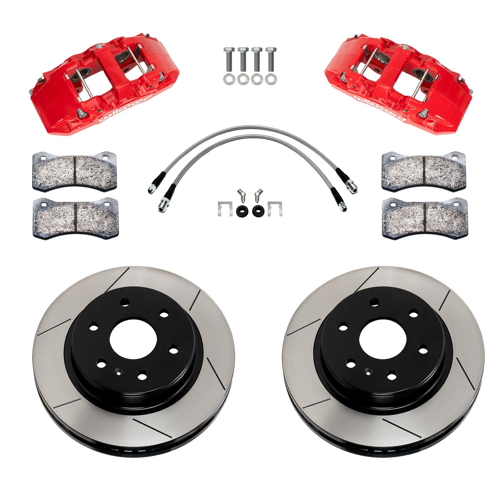 Wilwood 22-23 Mercedes-Benz Sprinter AWD 2500 Rear Aero4-DM 13.25in Kit w/ Lines - Red thumbnail 2