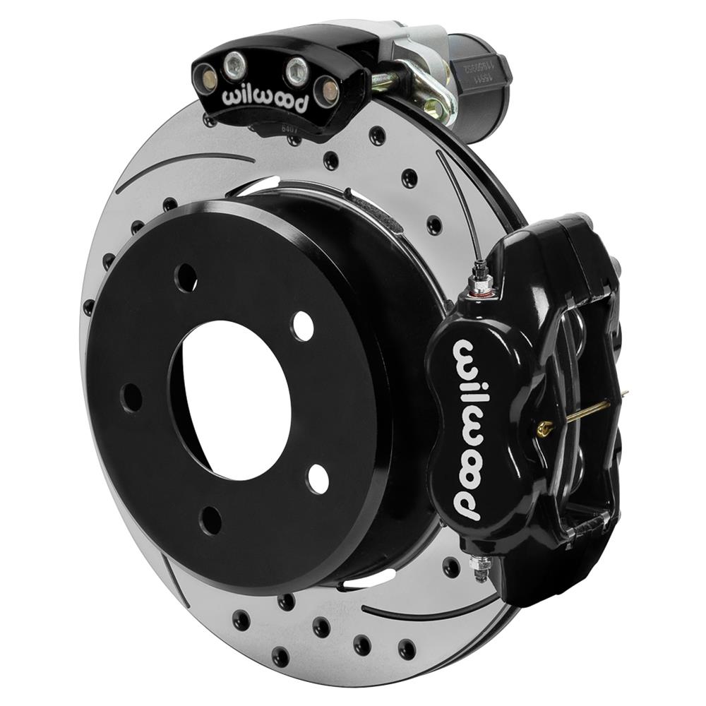 Wilwood 88-98 GM C1500 Rear Electronic Parking Brake Kit Black 12.19in SRP Rotor 3.25in Offset