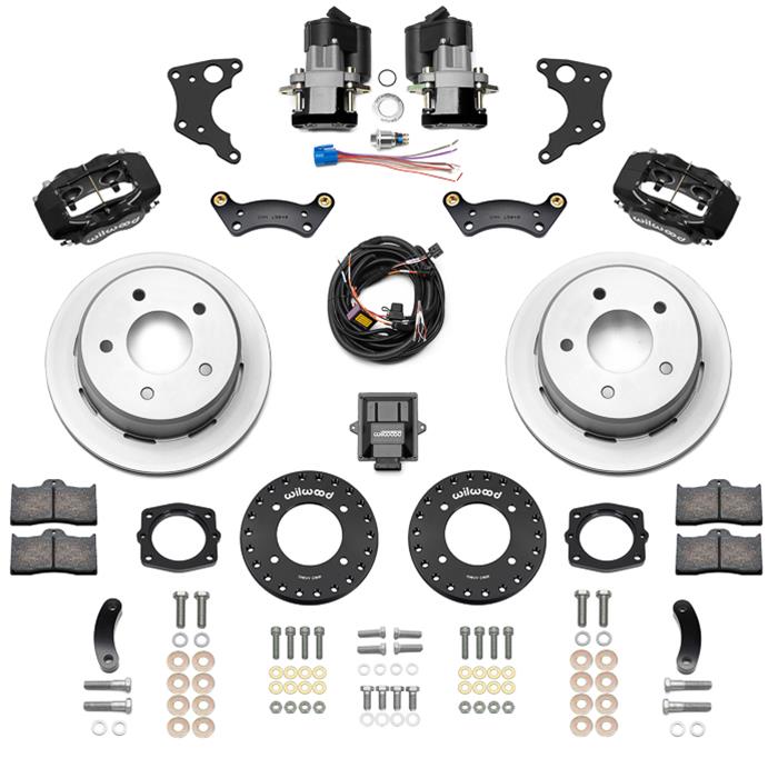 Wilwood 88-98 GM C1500 Rear Electronic Parking Brake Kit Black 12.19in Rotor 3.25in Offset thumbnail 3