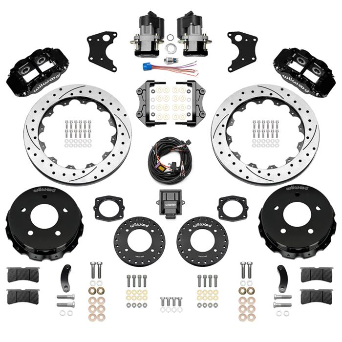 Wilwood 88-98 GM C1500 Superlite Rear Elec. Parking Brake Kit 12.88in SRP Rotor 3.25in Offset - Blk thumbnail 3
