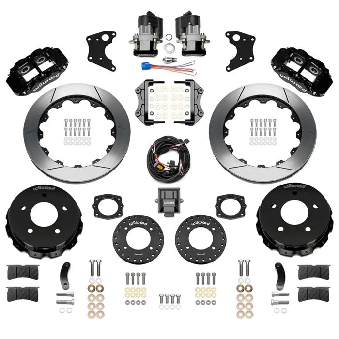 Wilwood 88-98 GM C1500 Superlite Rear Electronic Parking Brake Kit 12.88in Rotor 3.25in Offset - Blk thumbnail 3