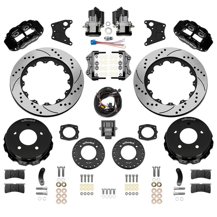 Wilwood 88-98 GM C1500 Superlite Rear Elec. Parking Brake Kit 14in SRP Rotor 3.25in Offset - Blk thumbnail 3