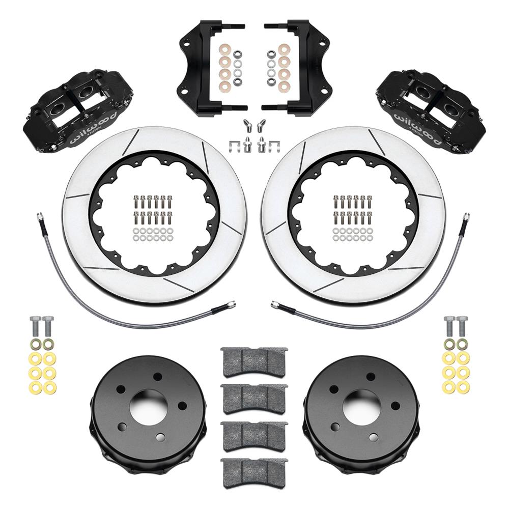Wilwood 20-21 Jeep Gladiator Narrow Superlite 4R Rear Brake Kit Slotted 13.50in Rotor w/Lines - Blk thumbnail 2