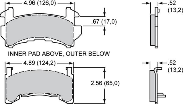 Wilwood Smart Pad BP-30 Brake Pads 150-30-D154K Pads, Pad, BP-30, D154, High-Friction Metallic, High Performance, Set