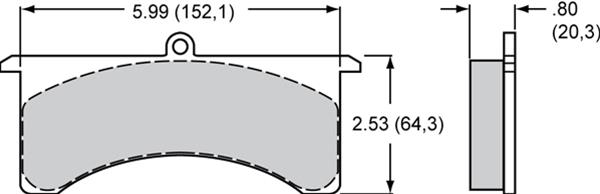 Wilwood Smart Pad BP-35 Brake Pads 150-35-7520K Pads, Pad, BP-35, 7520, High-Friction Metallic, High Performance, Set