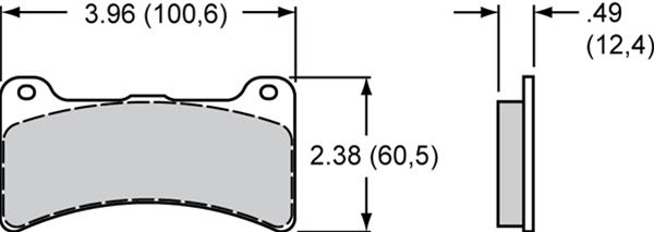 Wilwood High-Temperature BP 40 Racing Pads thumbnail 2