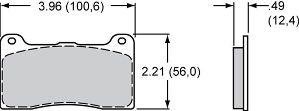 Wilwood Smartpad BP-Q 7812 Pad Set - .49 THK