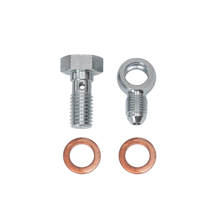 Wilwood Brake Line Fittings and Adapters 220-17774 Fittings, Straight, Steel, Zinc, 10mm Banjo, -3 AN Male Threads, Each