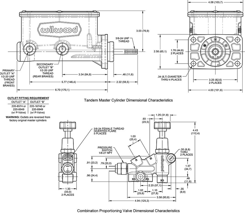 Wilwood Disc Brakes 261-16797-BK Wilwood Aluminum Master Cylinders ...