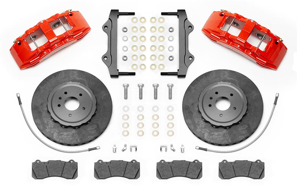 Wilwood SX6R WCCB Carbon-Ceramic 2014-2019 C7 Corvette All Front Big Brake Kit - Red thumbnail 2