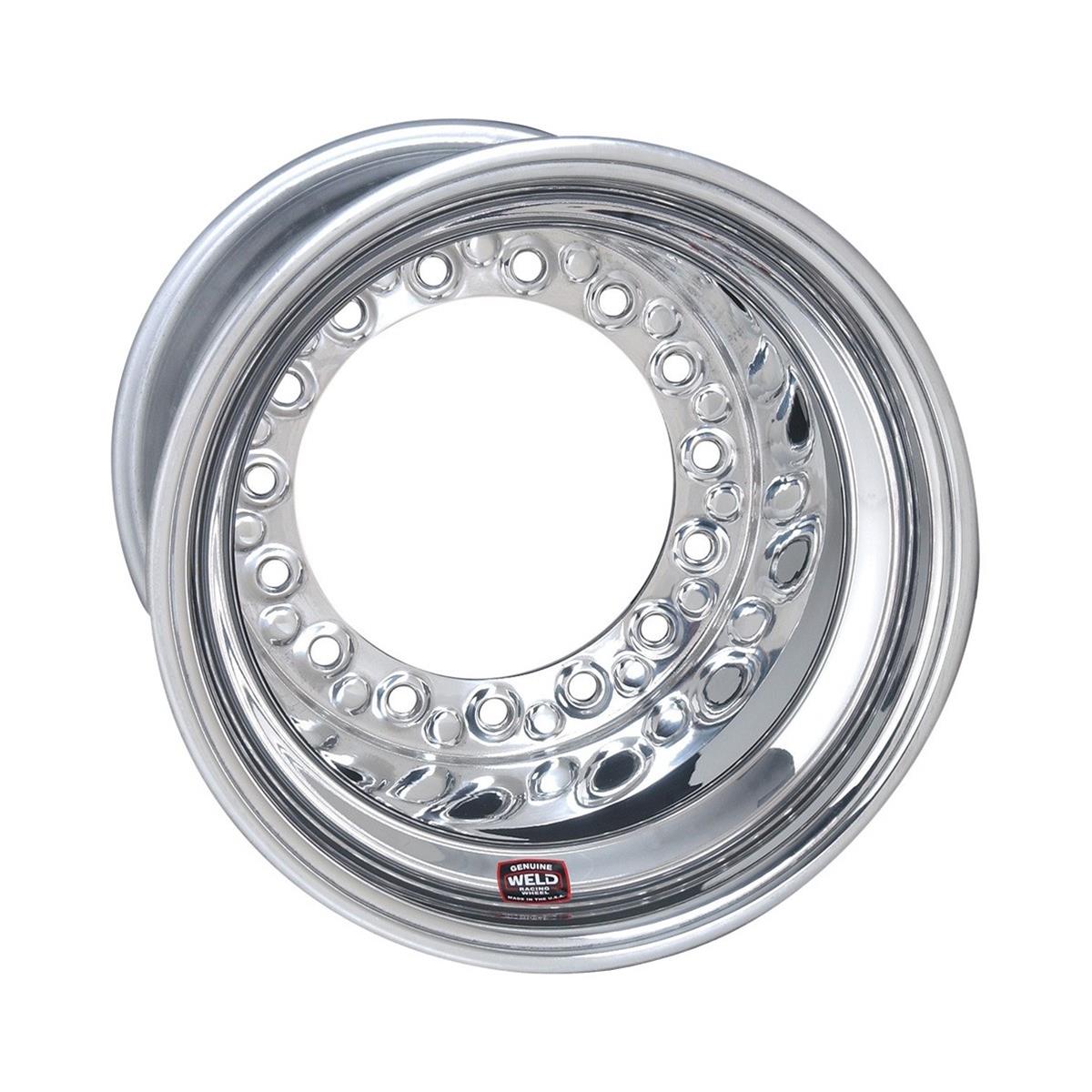 Weld Wide 5 XL Direct Mount 15x12 / 5x10.25 BP / 6in. BS Polished Assembly - Blk MOD Beadlock