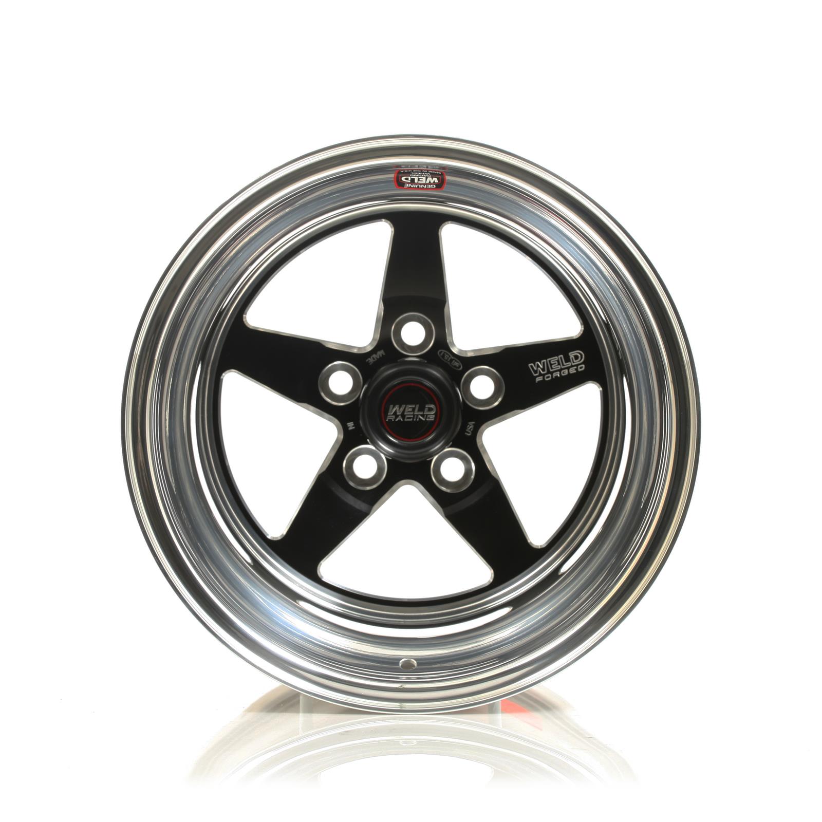 Weld S71 15x14.33 / 5x4.5 BP / 6.5in. BS Black Wheel (Low Pad) - Non-Beadlock