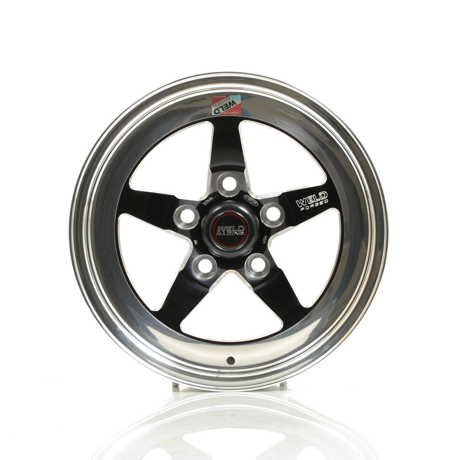 Weld S71 15x4 / 5x4.75 BP / 1.5in. BS Black Wheel (Medium Pad) - Non-Beadlock