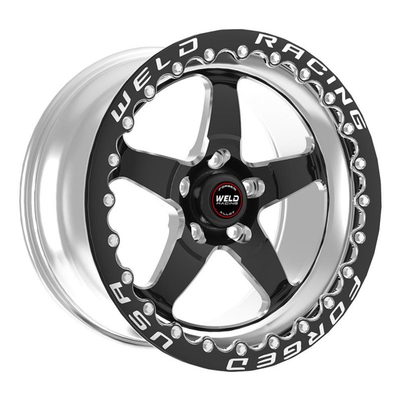 Weld Racing RT-S S71 Forged Aluminum Black Beadlock Wheels for Mickey Thompson Tires 15x11 5x115 6.5 Backspace SBL MT thumbnail 2