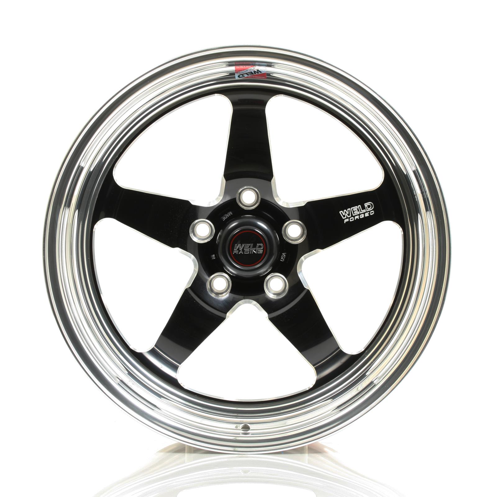 Weld S71 18x9 / 5x4.75 BP / 5.2in. BS Black Wheel (Medium Pad) - Non-Beadlock