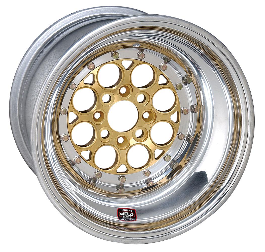 Free Shipping - Weld Racing Magnum Import Drag Gold Anodized Wheels with qu...