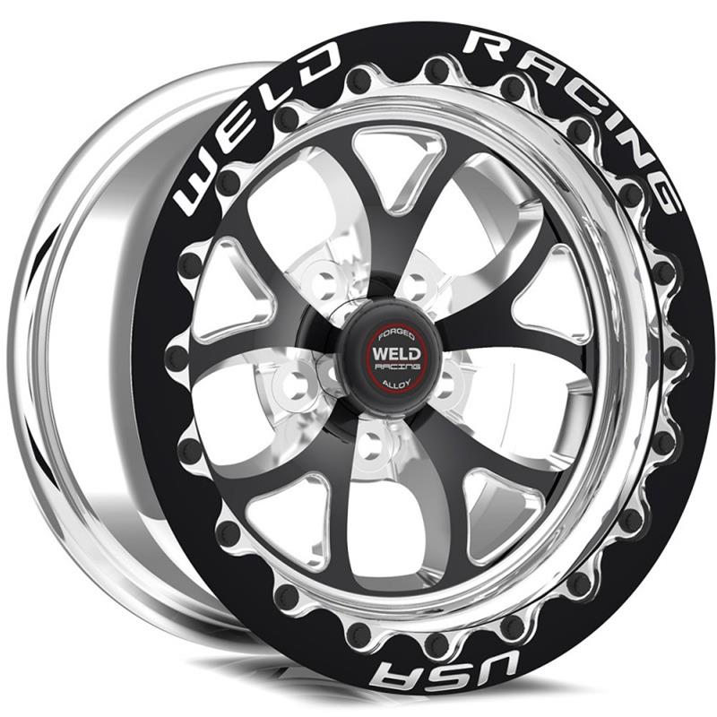 Weld S76 17x12 / 5x4.75 BP / 3.8in. BS Black Wheel (Medium Pad) - Black Single Beadlock MT